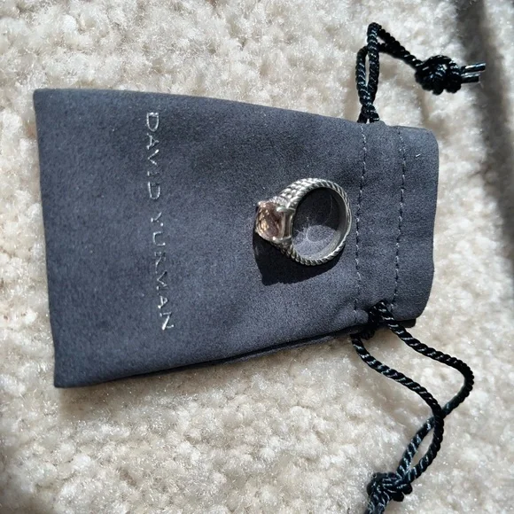 Authentic David Yurman Petite Wheaton Morganite and Diamonds, 10mm - Picture 4 of 9